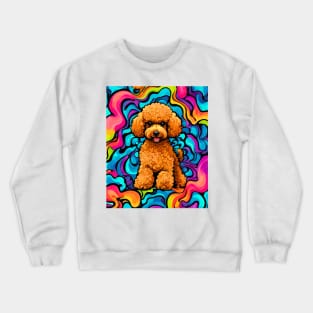 Psychedelic Toy Poodle Crewneck Sweatshirt